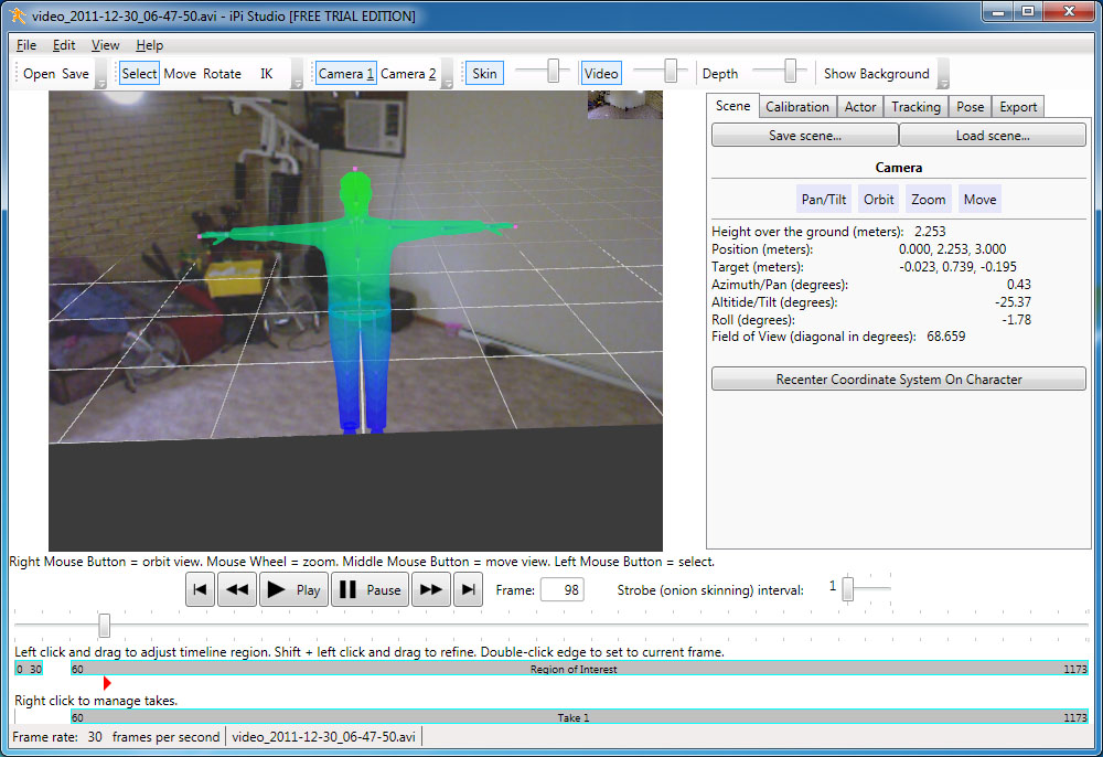 Kinect motion capture software mac free